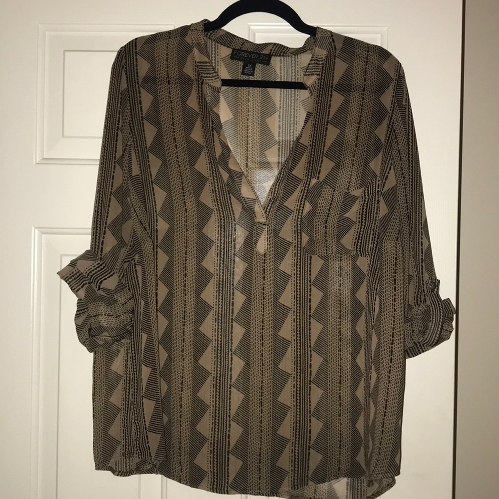 Aztec Chiffon Shirt